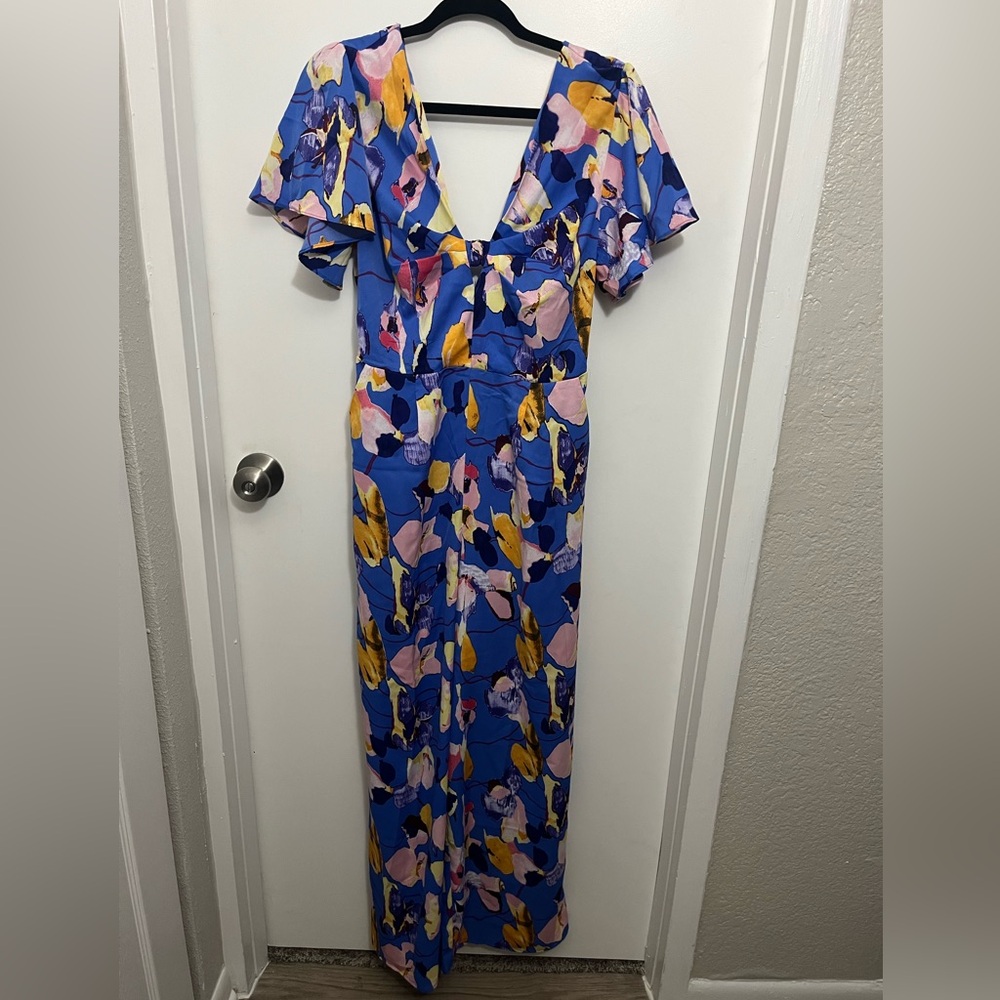 Colorful Abstract Print Jumpsuit